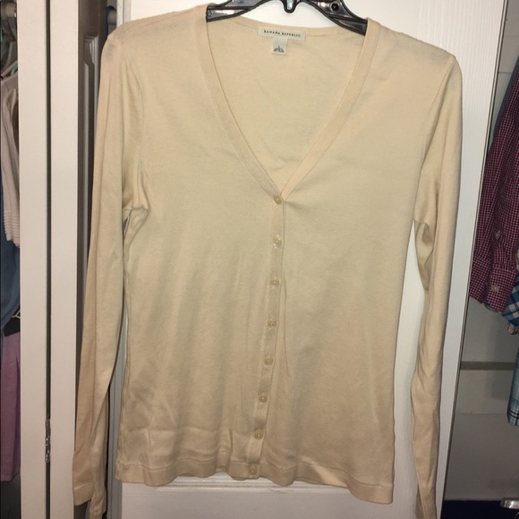 Banana Republic Sweaters - Women’s Lrg cream colored cardigan Banana Republic